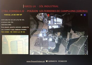 Parcel.la industrial de 3581 m2  al Polígon de Campllong (Girona)